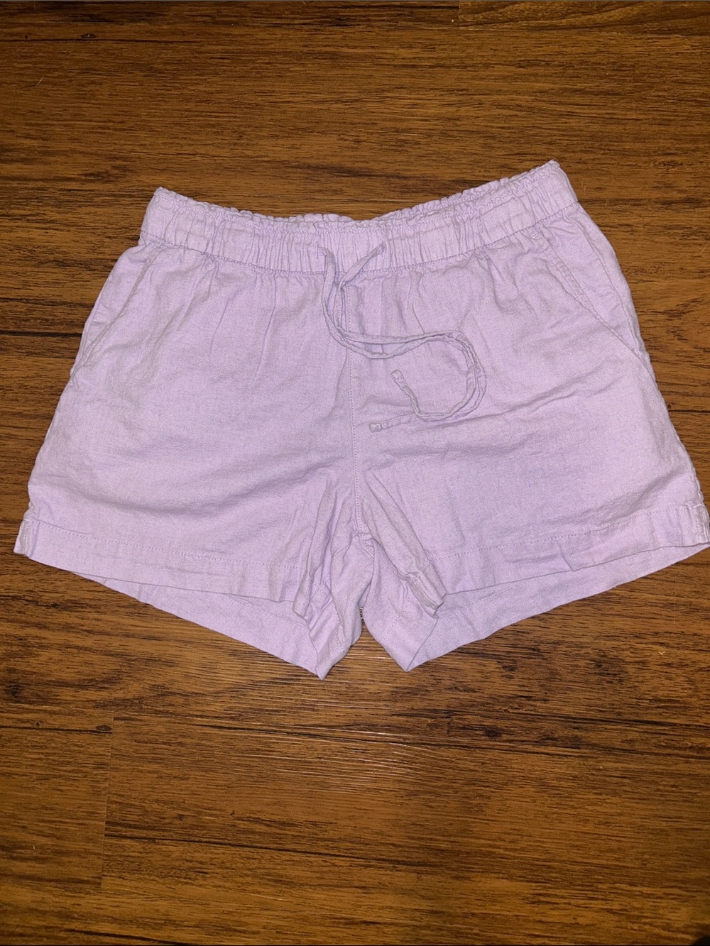 GAP Light Purple Women's Elastic Waist LINEN Lounge Shorts
